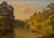Albert Fitch Bellows Insjolandskap France oil painting artist
